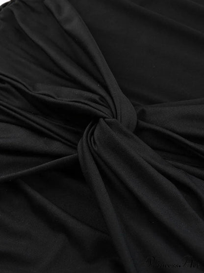 Backless Split One Trendy Shoulder Ribbed Maxi Dress