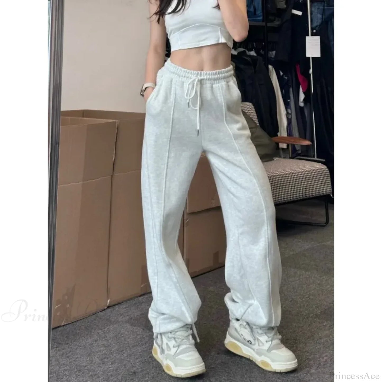 Basic Grey Knit Jogger Pants