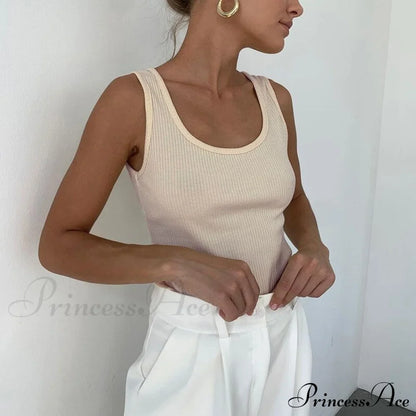 Basic Ribbed Knitted Tank Top