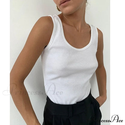 Basic Ribbed Knitted Tank Top