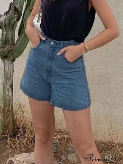 Basic Wash Straight Trendy Boyfriend Short