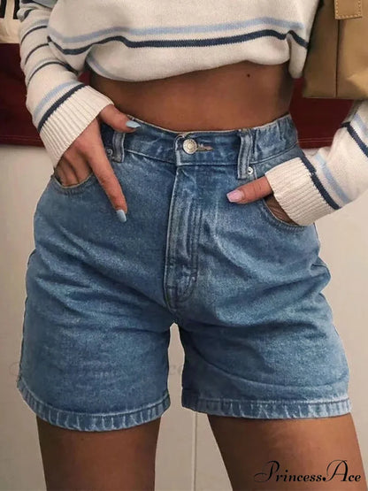 Basic Wash Straight Trendy Boyfriend Short