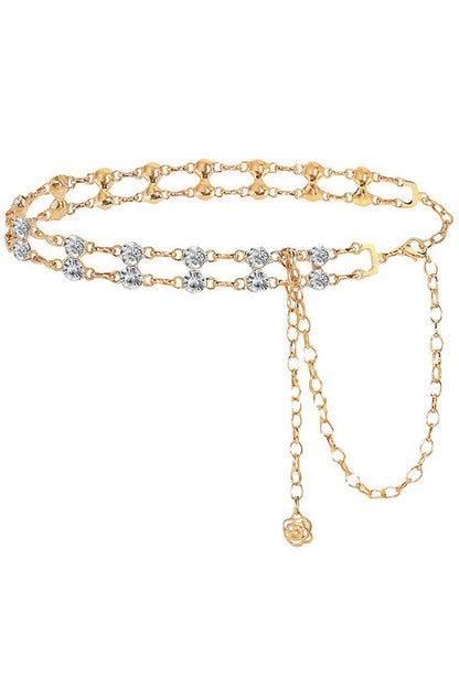 Alfred Rhinestone Chain Belt