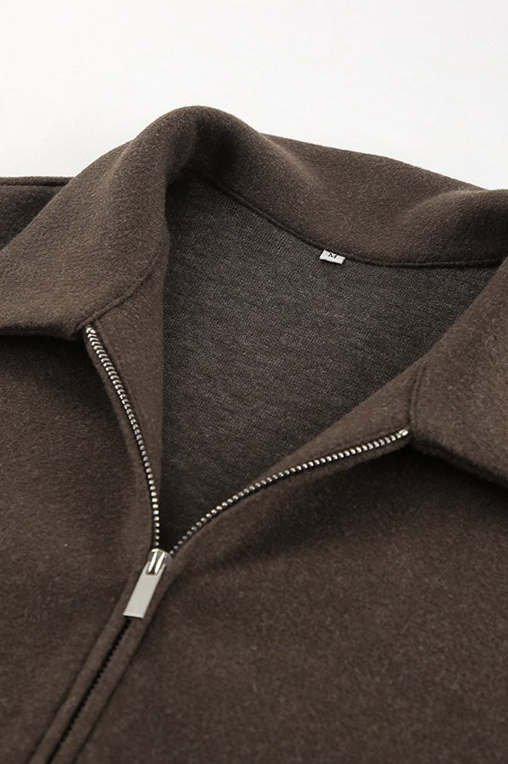 Chaqueta Corta de Lana Minimalista