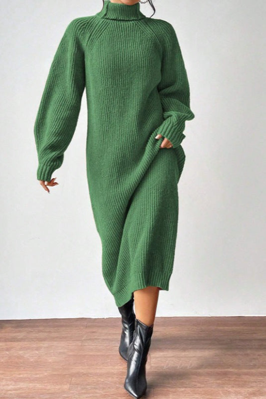 Vestido de punto de cuello alto