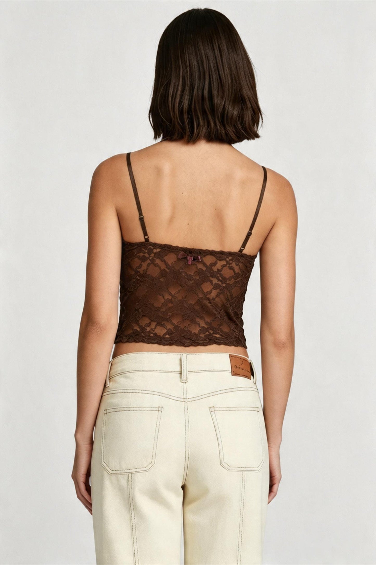 Lace Trim Slim Cami Top