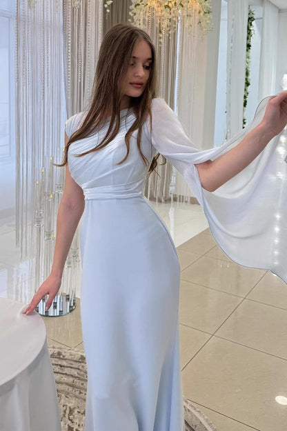 Vestido de fiesta de chifón con un solo hombro