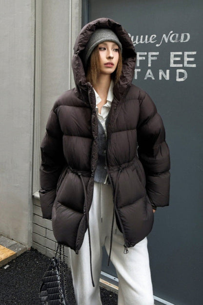 Chaqueta Plumas Premium de Gabardina de Pato Blanco
