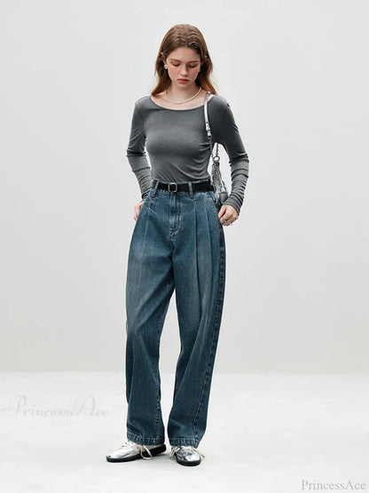 Big U - shaped Collar Slim Simple Basic Sweater