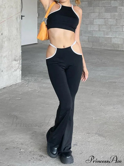 Black Button Graceful Down Corset Top