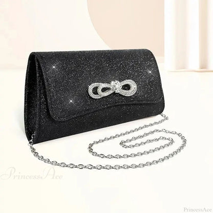 Black Evening Party Clutch Wristlet