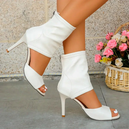 Black Flock Platform 14CM Thin Heel Round Head Shallow Mouth Slip-on Party Pumps High Heel
