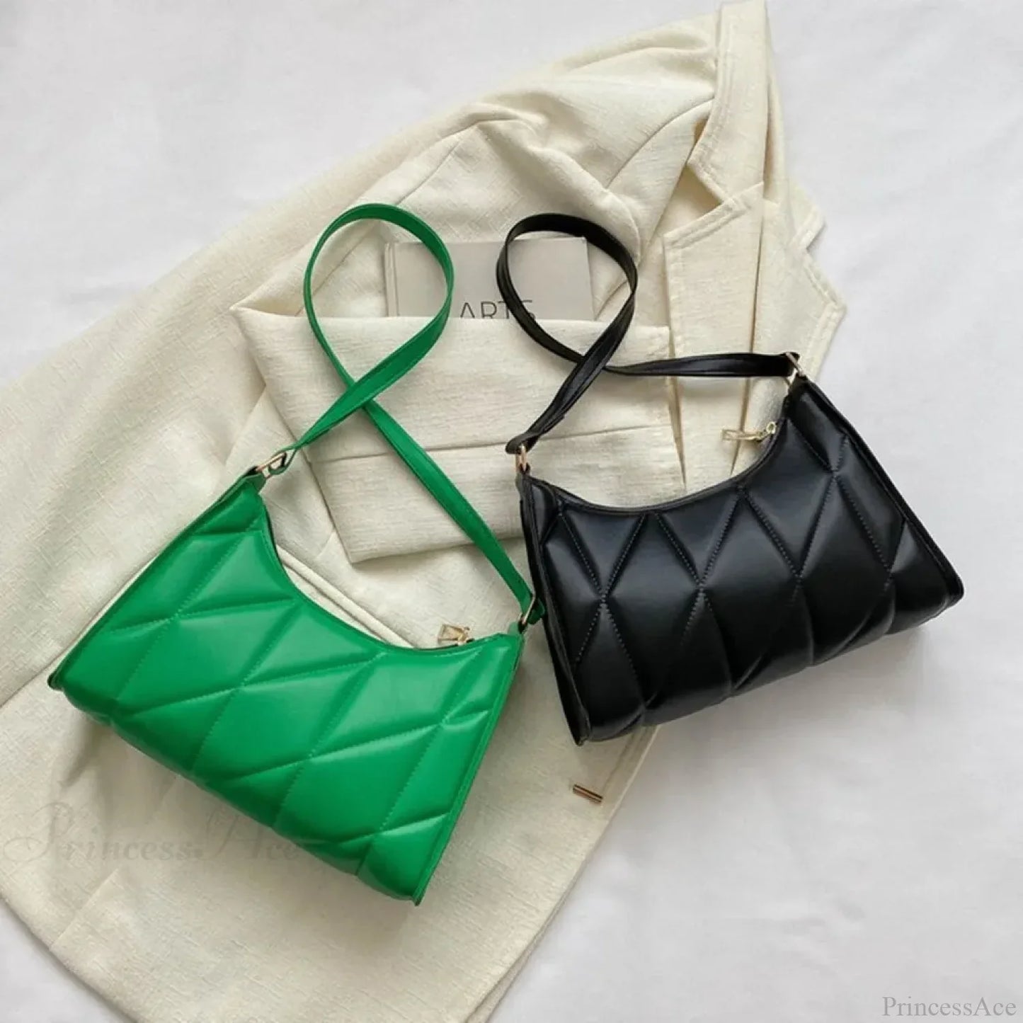 Black PU Leather Retro Hobos Shoulder Bag