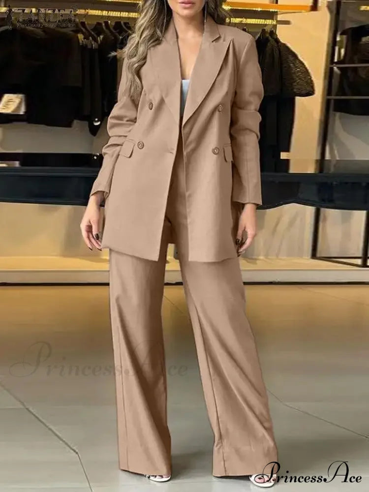 Blazer Wide Leg Pant Loose Matching OverSuit