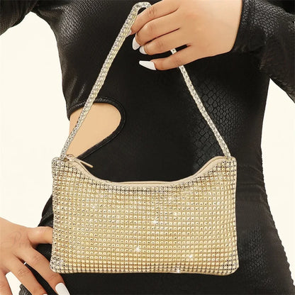 Bling Rhinestone Evening Purse Diamond Shoulder Wedding Party Clutch
