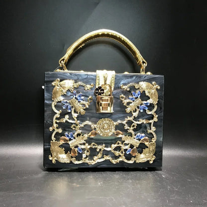 Bling Sequined Heart Evening Clutch Bag