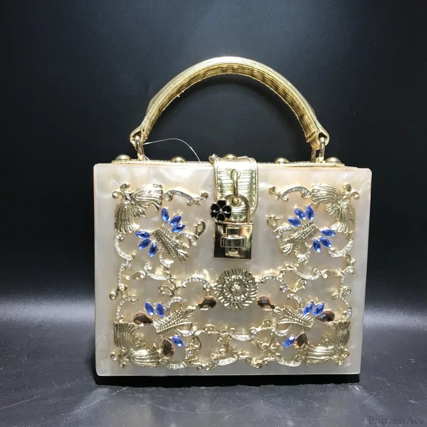 Bling Sequined Heart Evening Clutch Bag