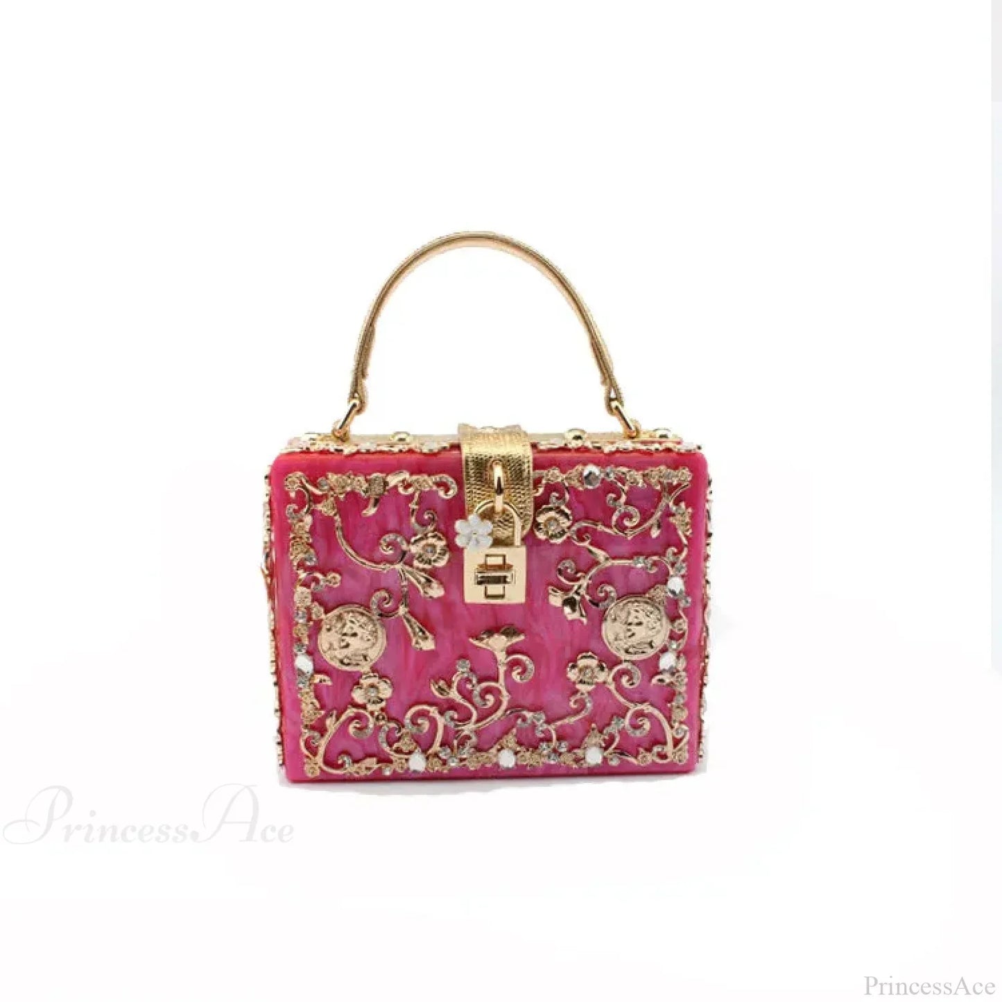 Bling Sequined Heart Evening Clutch Bag