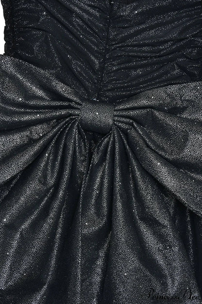 Bodycon Sequined Strapless Bow Party Dress