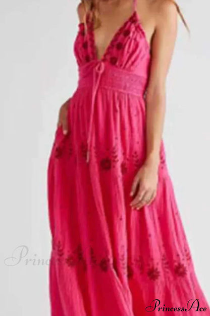 Bohemian Flower Beach Holiday Boho Dress