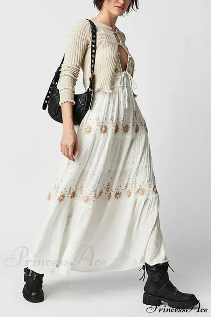 Bohemian Flower Beach Holiday Boho Dress