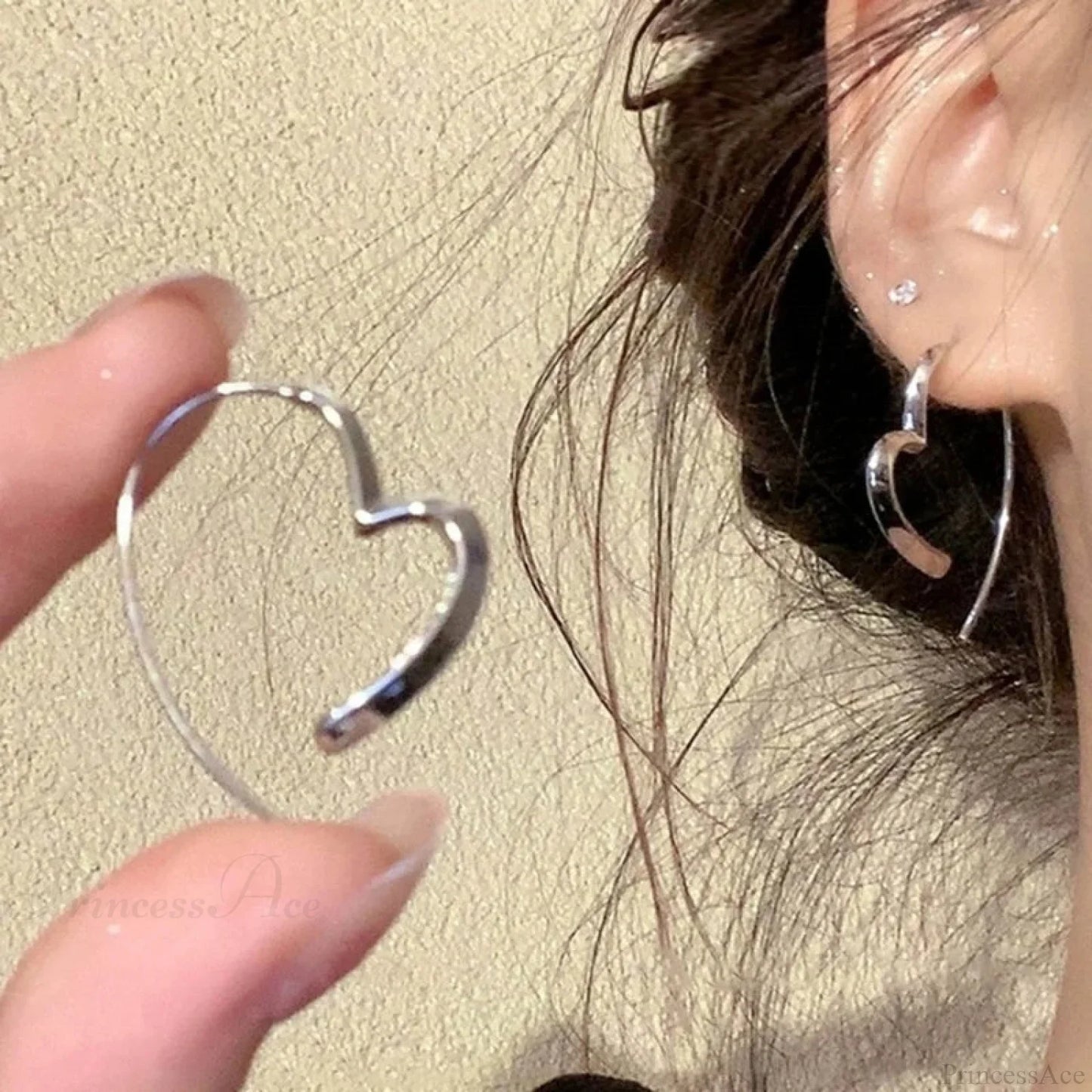 Bohemian Gilded Silvery Lunar Horn Stud Earring