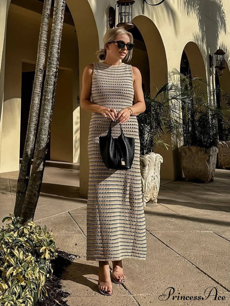 Bohemian Knit Graceful Long Dress