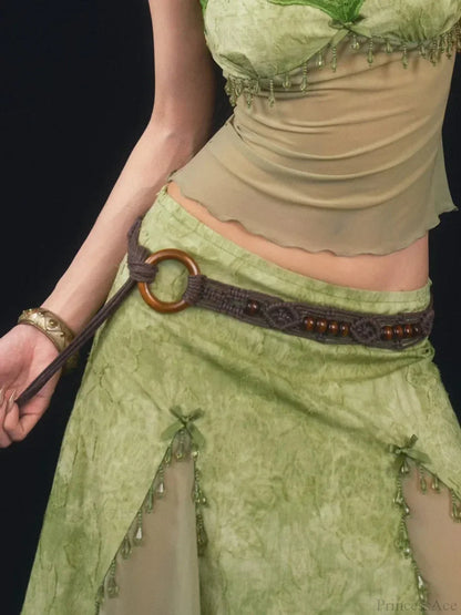 Bohemian Mysterious Handcrafted Beads Plaited Belt
