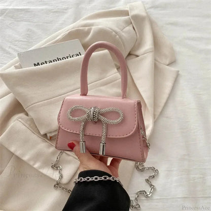 Bow Design Solid Color Mini PU Crossbody