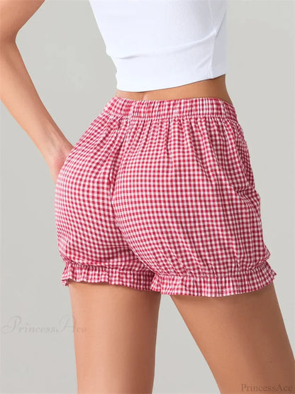 Bow Plaid Dots Bloomer Short