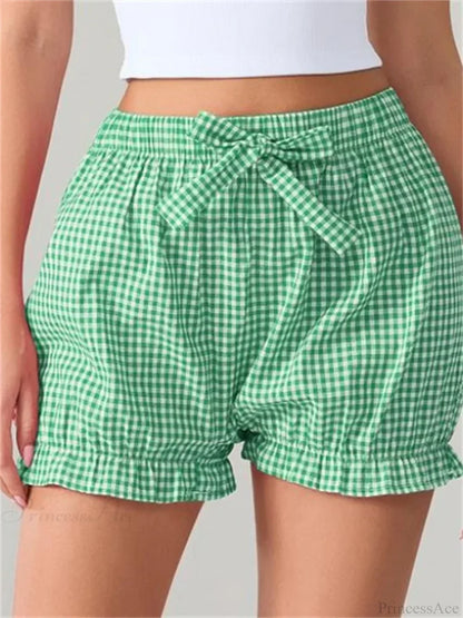Bow Plaid Dots Bloomer Short