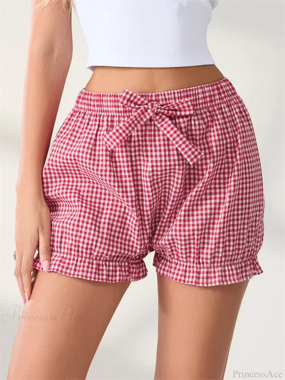 Bow Plaid Dots Bloomer Short