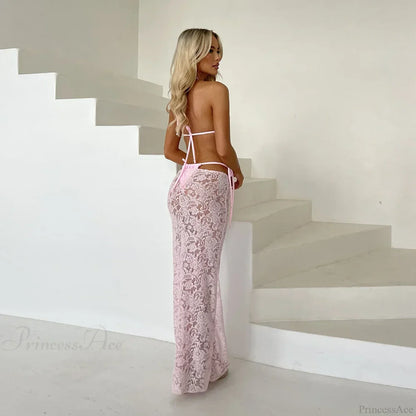 Traje de baño de tres piezas estilo vestido largo de Brasil