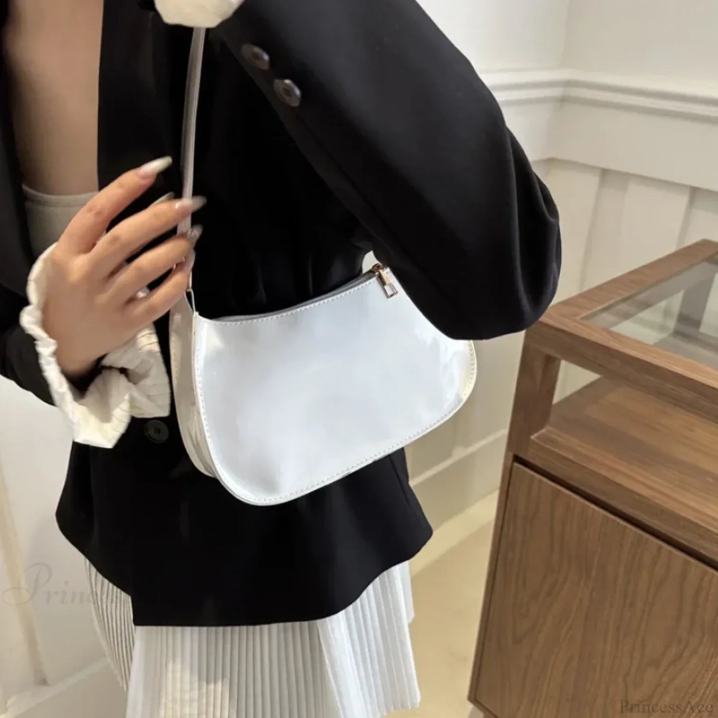 Bright Color Solid Square Shoulder Bag