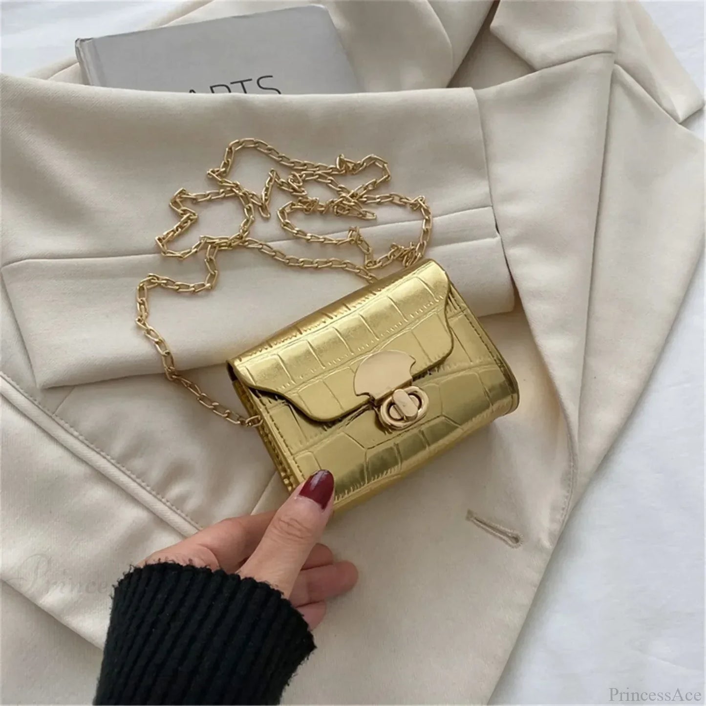 Bright Leather Mini Crossbody Bag