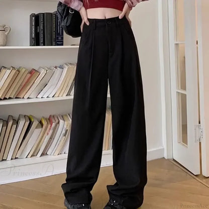 Brown Suit Baggy Office Pants