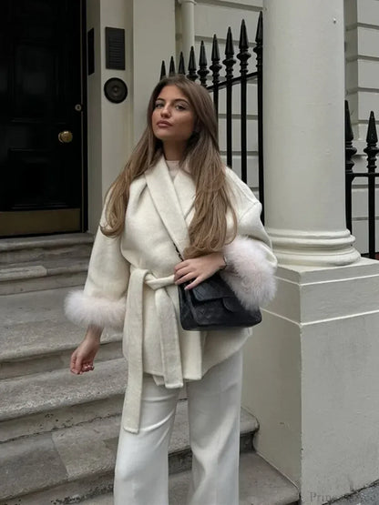 Burgundy Cuffed Woolen Coat