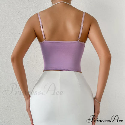 Butterfly Applique Hook and Eye Classic Silky Satin Corset Top - Champagne
