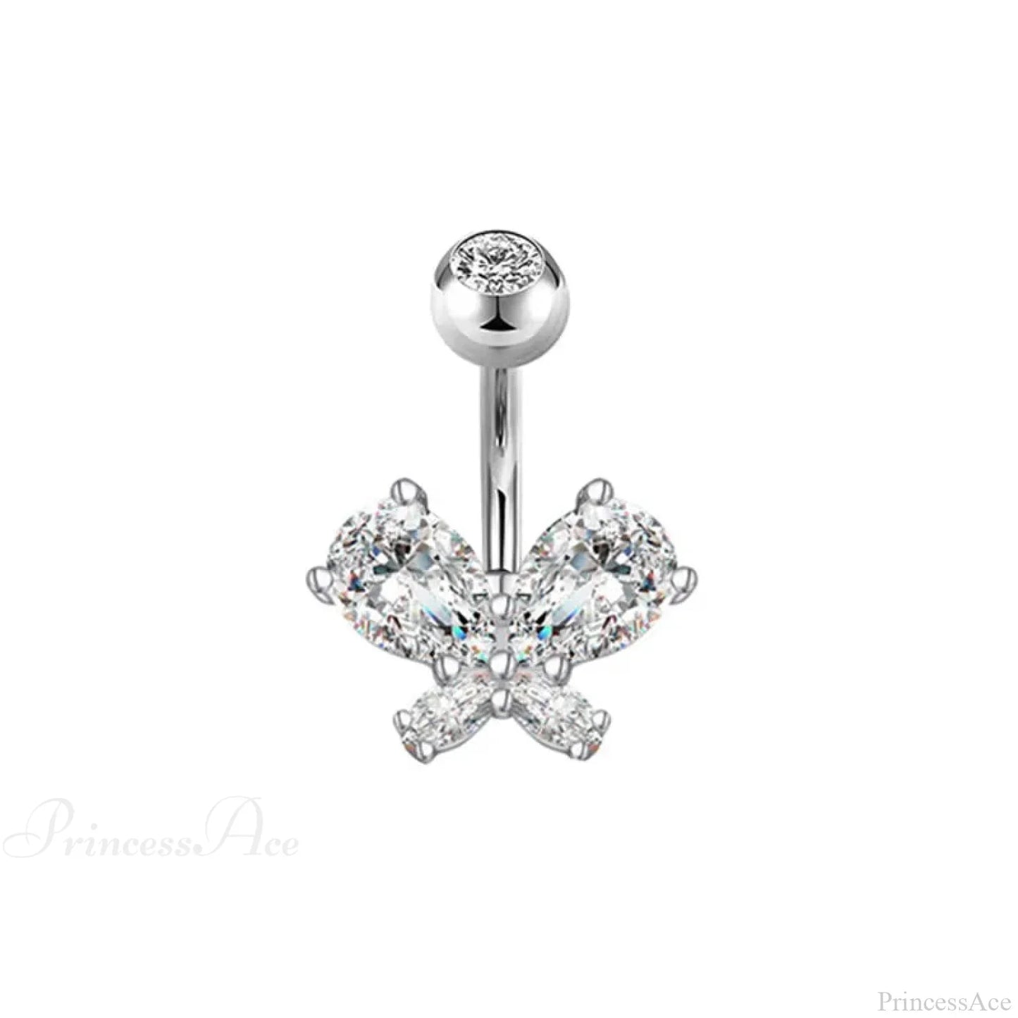 Butterfly CZ Sparkling Gothic Belly Ring