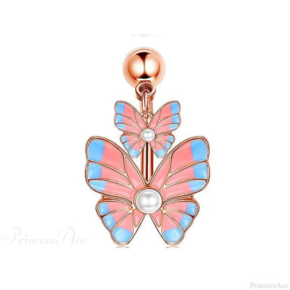 Butterfly CZ Sparkling Gothic Belly Ring