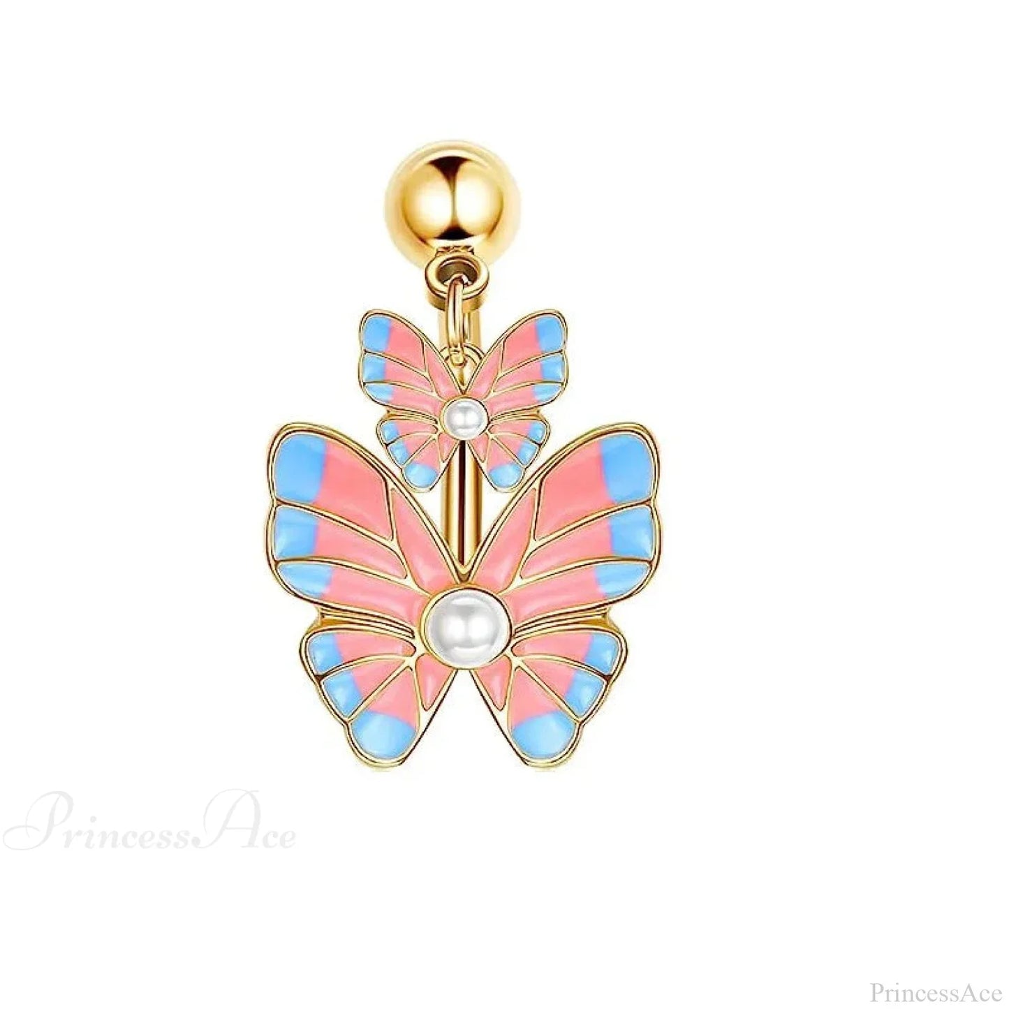Butterfly CZ Sparkling Gothic Belly Ring