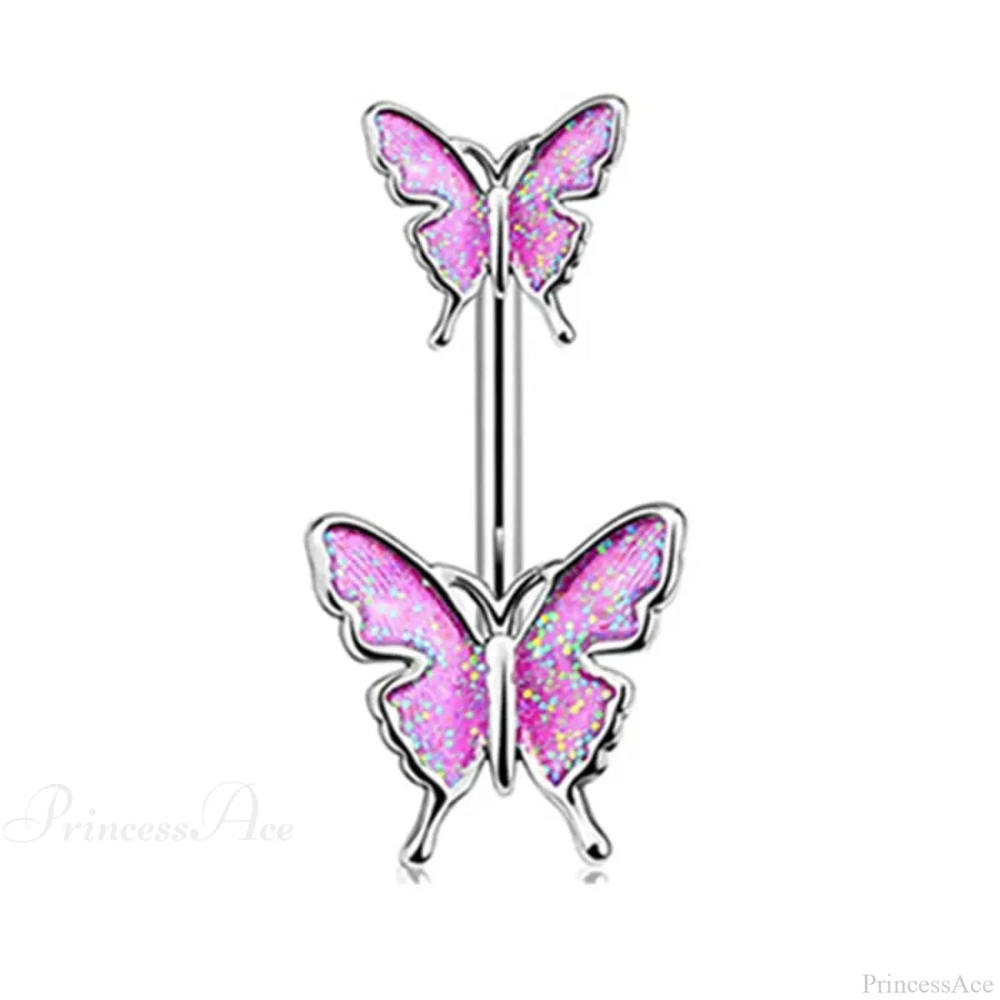 Butterfly CZ Sparkling Gothic Belly Ring