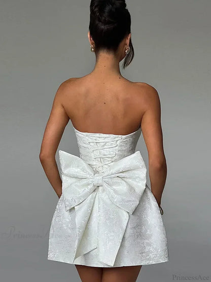 Butterfly Knot Backless Mini Dress