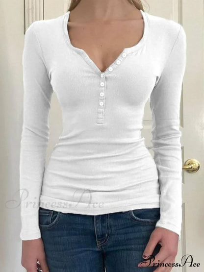 Minimalist Versatile Buttoned Knit Top