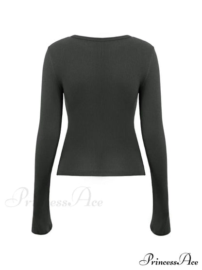 Minimalist Versatile Buttoned Knit Top