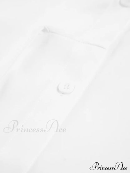 Button Down Graceful Tied Long Shirt