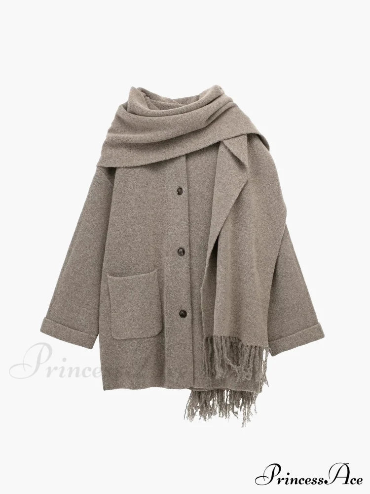 Button Down Pocket Coat Set