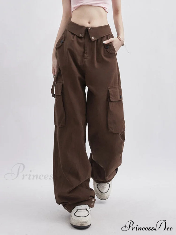 Buttoned Green Graceful Baggy Boyfriend Jeans