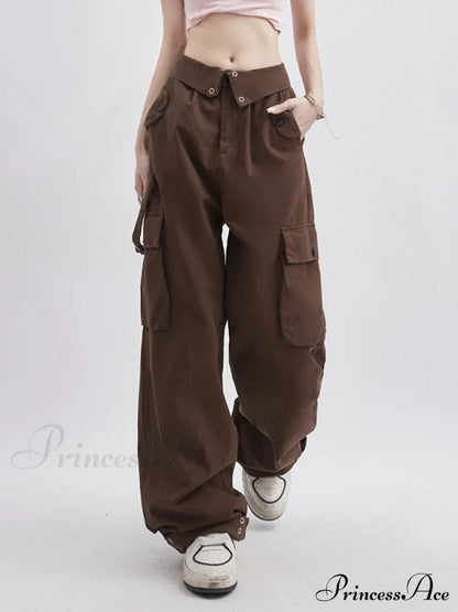 Buttoned Green Graceful Baggy Boyfriend Jeans