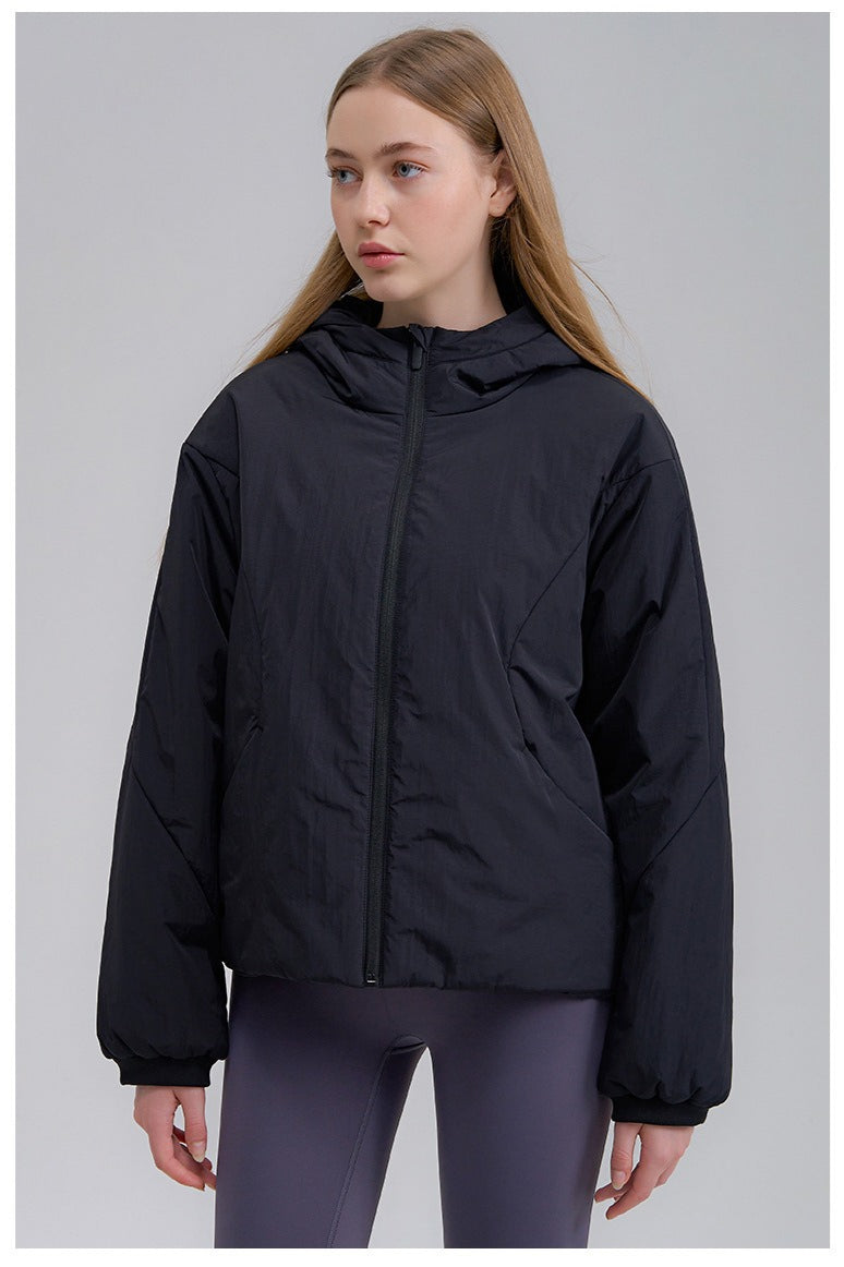 Chaqueta acolchada corta de ajuste holgado